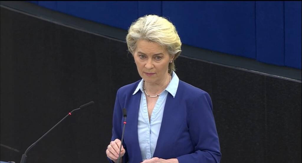 Ursula von der Leyen devant le Parlement européen à Strasbourg