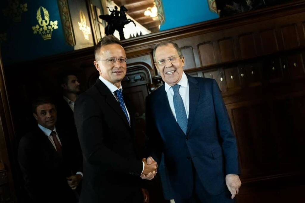 Péter Szijjártó et Sergueï Lavrov le 21 juillet 2022 à Moscou