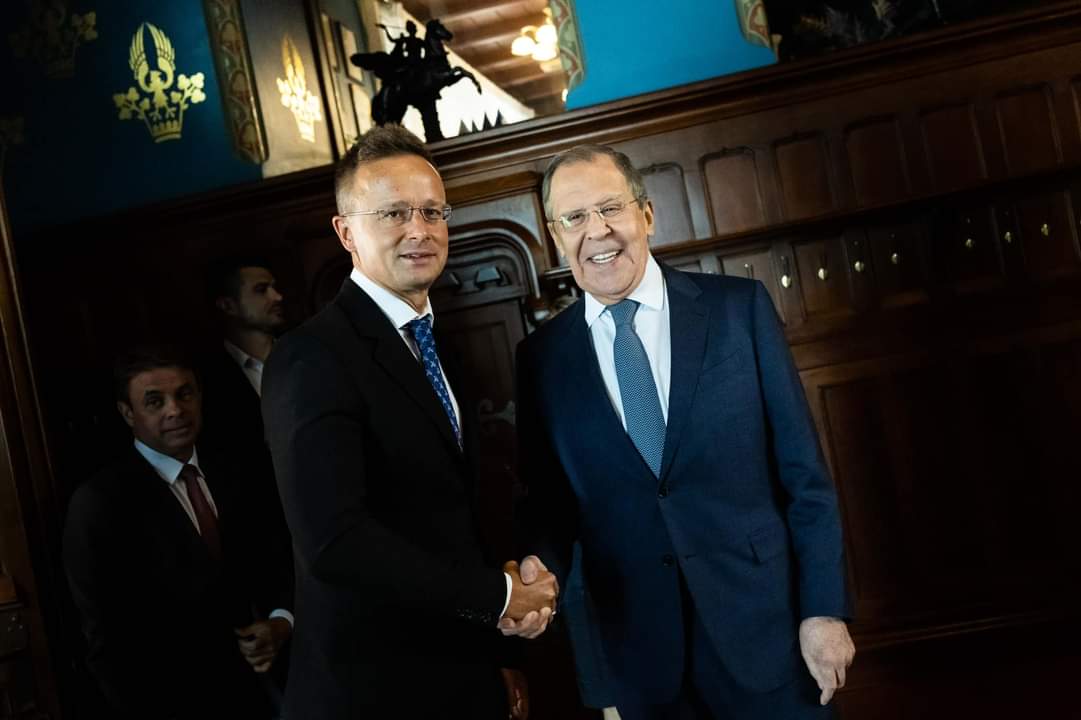 Péter Szijjártó et Sergueï Lavrov le 21 juillet 2022 à Moscou