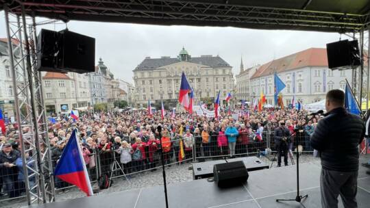 SPD protest in Brno