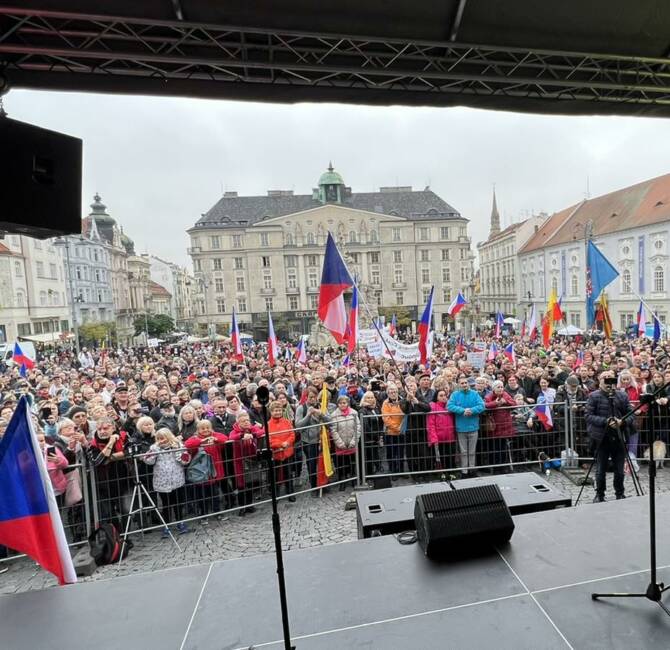 SPD protest in Brno