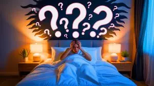 Illustration of the link between poor sleep quality and increased susceptibility to conspiracy theories. Image generated by AI.