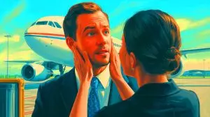 Illustration de la prétendue gifle reçue par Emmanuel Macron de sa femme Brigitte à Hanoï. Image réalisée par IA.