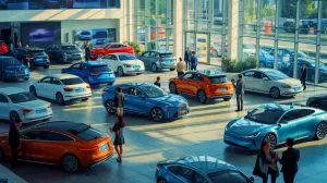 Illustration de la percée de la Chine sur le marché automobile européen. Image réalisée par IA.