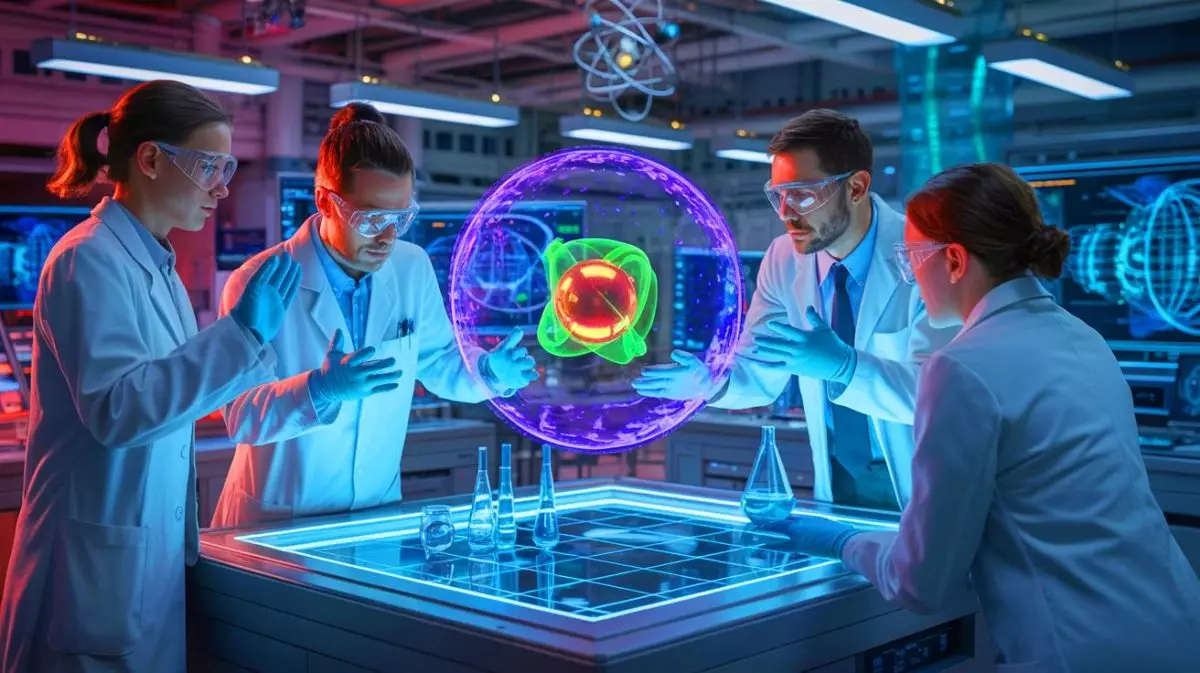 Illustration de la découverte de la forme d'un électron en mouvement dans le cadre de la physique quantique. Image réalisée par IA.