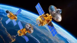 Illustration de manœuvres spatiales chinoises en orbite basse, observées par les États-Unis. Image réalisée par IA.