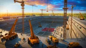 Illustration de la construction du plus grand centre de commandement militaire souterrain près de Pékin. Image réalisée par IA.