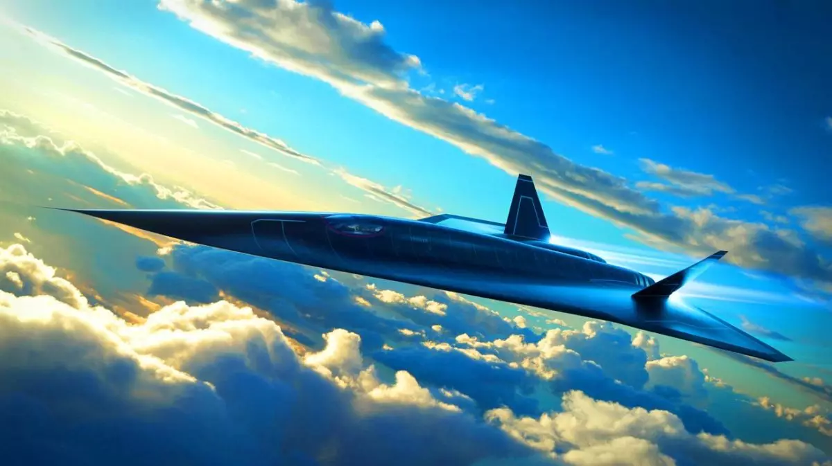 Illustration de l'hypothétique avion hypersonique SR-72 "Son of Blackbird". Image réalisée par IA.