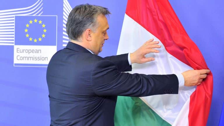 The striking placards of the Hungarian government for the referendum on migrant quotas