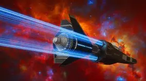 Illustration of a revolutionary propellant-less drive powered by a "New Force" challenging known physics. Image generated by AI.