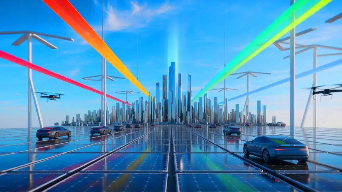 « Ils vont électrifier des maisons entières… sans un seul câble » : l’incroyable promesse d’un projet imaginé il y a 124 ans Illustration de la transmission d'énergie sans fil inspirée par les travaux de Nikola Tesla. Image réalisée par IA.
