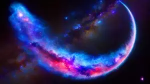 Illustration de la découverte du nuage moléculaire Eos dans l'espace. Image réalisée par IA.