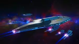 Illustration de porteurs orbitaux développés par Gravitics pour la Space Force américaine. Image réalisée par IA.