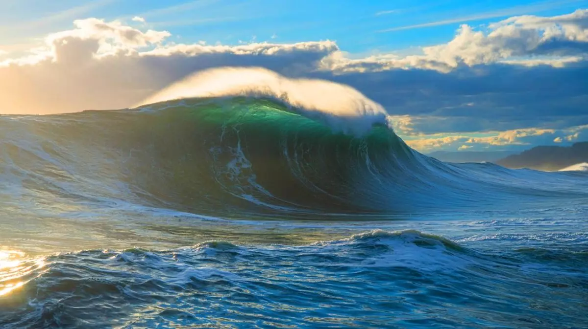 Illustration de la vague scélérate au large de l'île de Vancouver, mesurant 17,6 mètres. Image réalisée par IA.