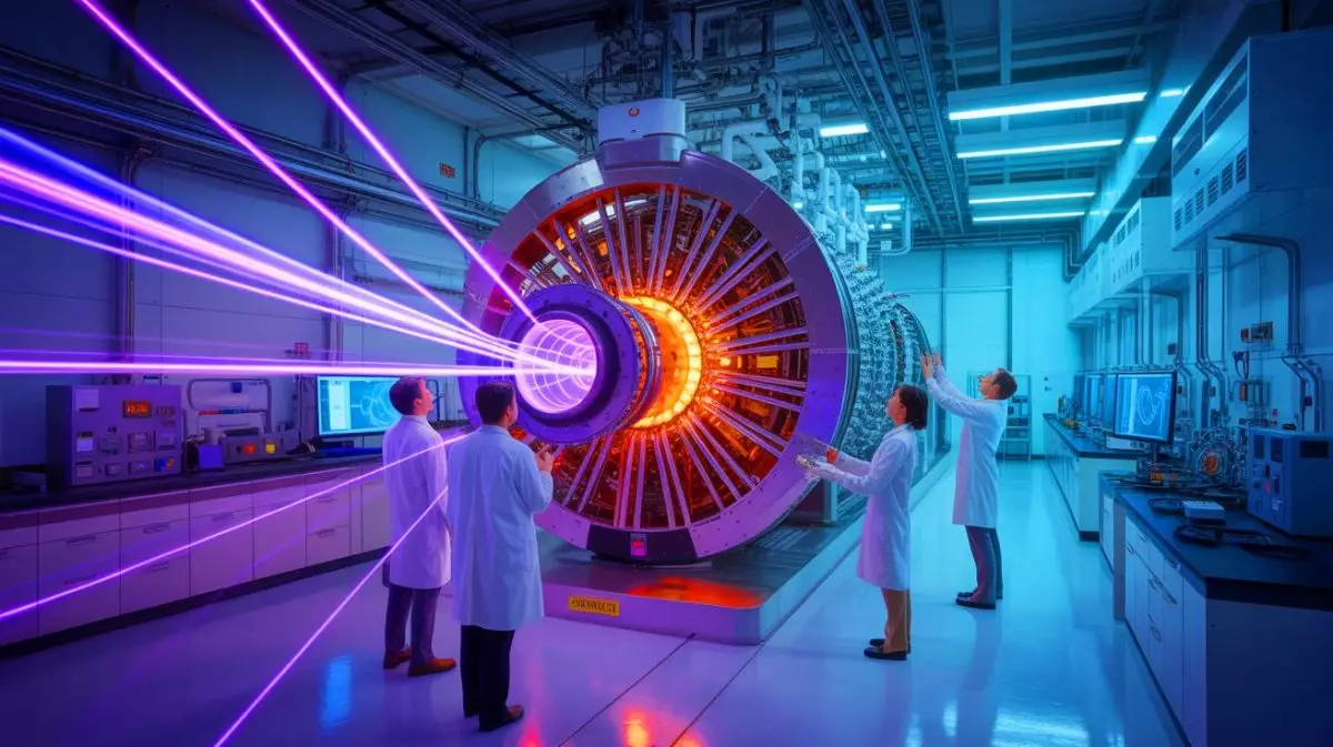 Illustration of the pioneering ultrashort electron beam technology developed at SLAC. Image generated by AI.