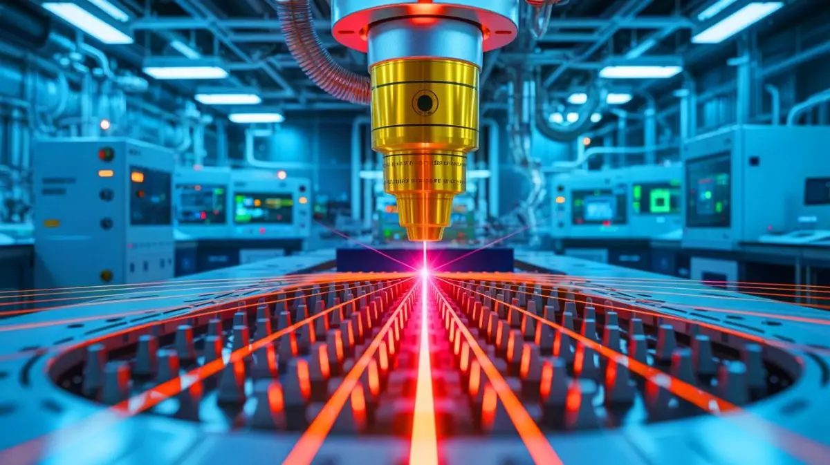 Illustration von einem Laser mit der Energie von einer Million Kernkraftwerken. Bild durch KI generiert.