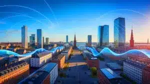 Illustration of Denmark's shift from Microsoft to open-source software for digital sovereignty. Image generated by AI.