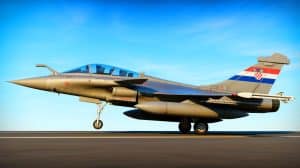 Illustration of Croatia's Rafale F3-R jets enhancing military capabilities. Image generated by AI.