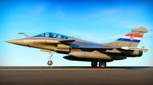Illustration of Croatia's Rafale F3-R jets enhancing military capabilities. Image generated by AI.