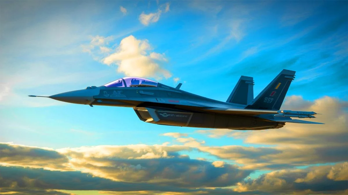 Illustration de Lockheed Martin face à la concurrence dans le secteur des avions de chasse de 6ᵉ génération. Image réalisée par IA.