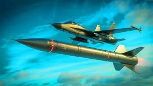 Illustration de l'AIM-174B, missile avancé destiné à contrer les menaces hypersoniques. Image réalisée par IA.
