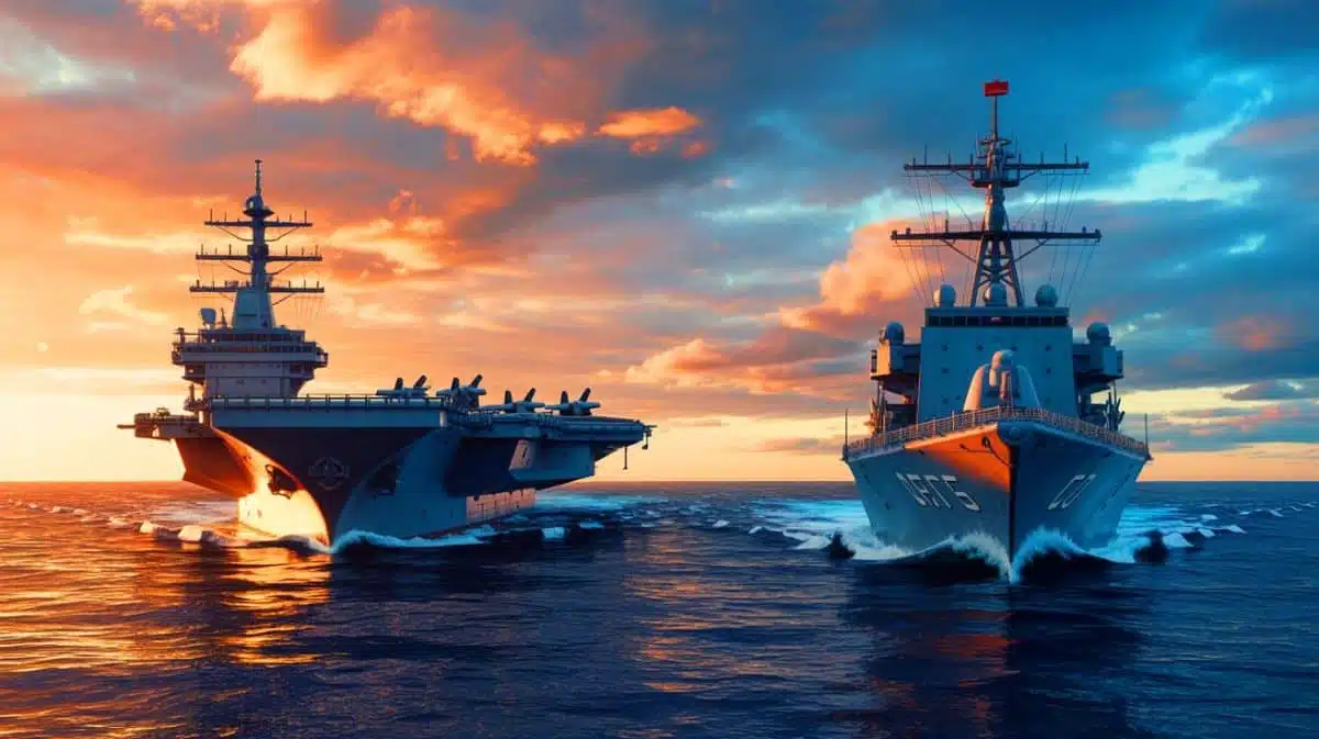 Illustration of the geopolitical tensions involving the U.S. and China under Trump's leadership. Image generated by AI.