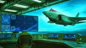 Illustration of a 6G electronic weapon system capable of jamming F-35 fighter radars. Image generated by AI.