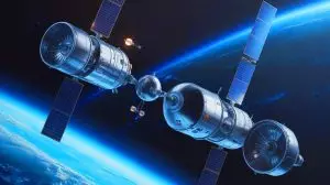 Illustration of China's orbital refueling test in space. Image generated by AI.