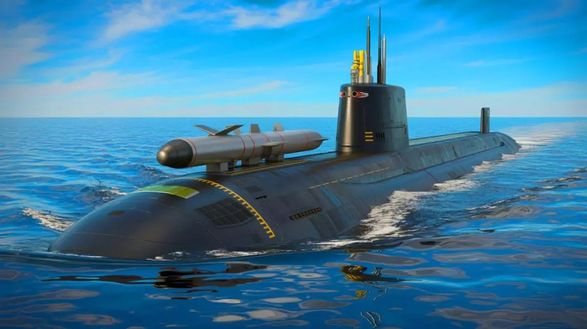 Illustration de missiles de croisière lancés par la mer dans le cadre de la dissuasion nucléaire américaine. Image réalisée par IA.