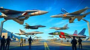 Illustration de la domination des forces aériennes mondiales en 2025. Image réalisée par IA.