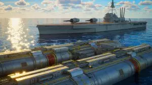 Illustration of the deactivated S1W prototype facility and the USS Nautilus at sea. Image generated by AI.