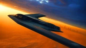 Illustration de l'attaque des États-Unis sur les installations nucléaires iraniennes avec des bombardiers furtifs B-2 Spirit. Image réalisée par IA.
