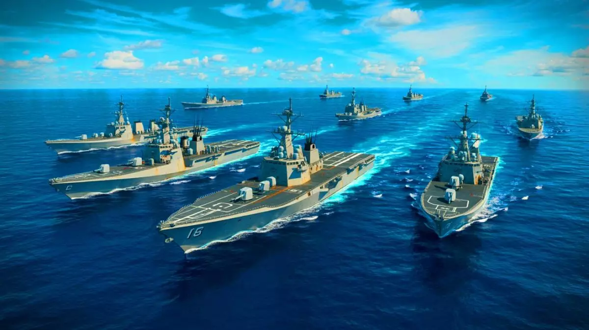 Illustration de la revitalisation de la flotte navale américaine face à la montée en puissance de la marine chinoise. Image réalisée par IA.