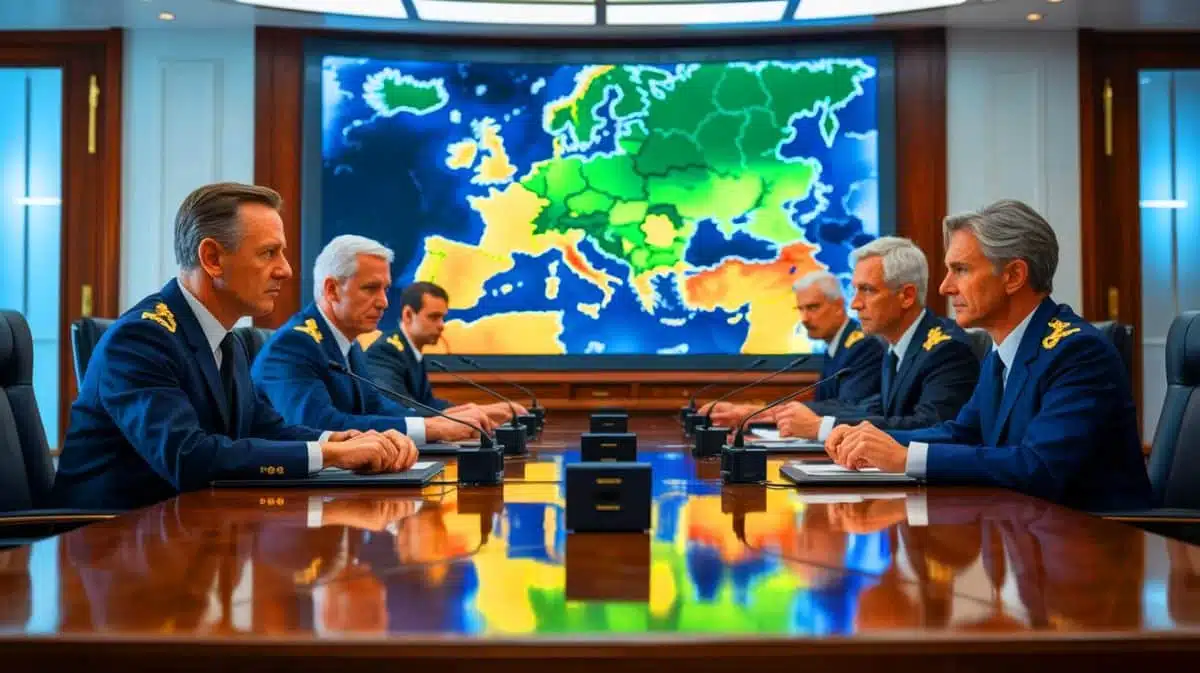 Illustration de la position de la France face aux nouvelles règles d'exportation d'armes en Europe. Image réalisée par IA.
