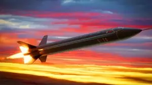 Illustration de l'AGM-181A Long-Range Standoff, le nouveau missile de croisière nucléaire de l'armée de l'air américaine. Image réalisée par IA.