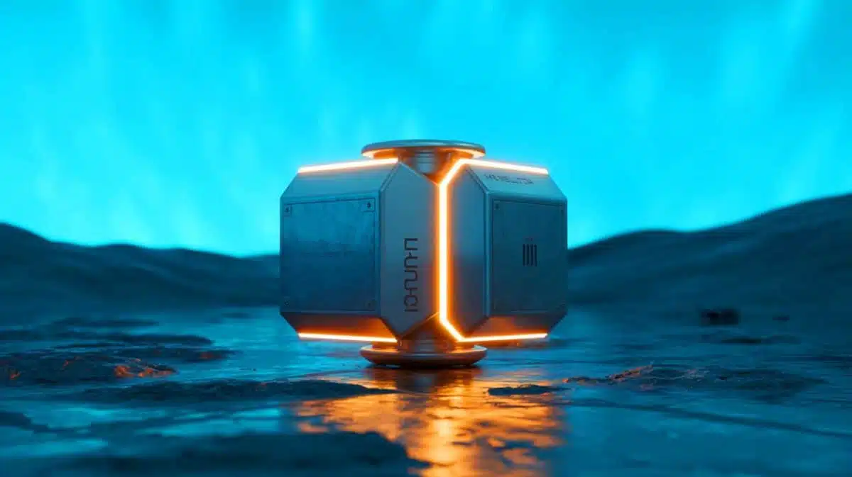 Illustration de la conception du microréacteur nucléaire Kaleidos par Radiant. Image réalisée par IA.
