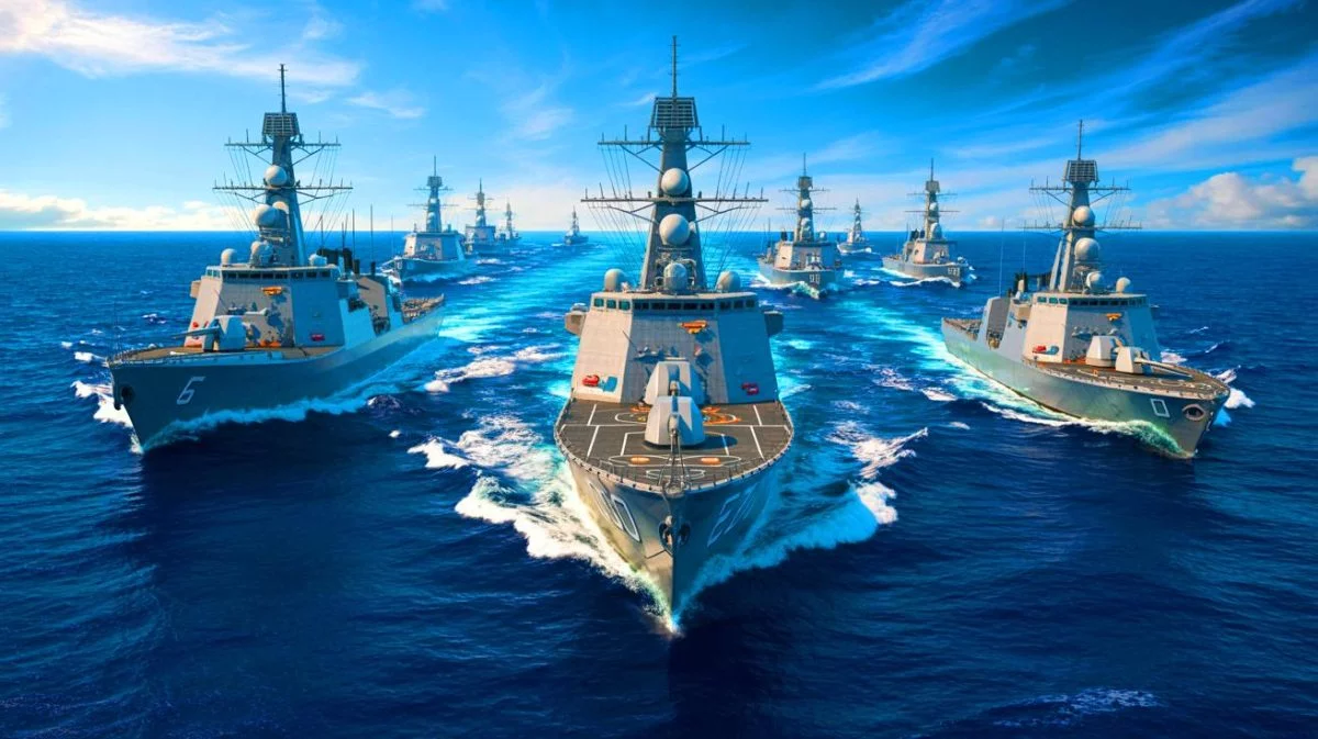 Illustration de l'expansion future de la flotte d'escorte de la Royal Navy. Image réalisée par IA.