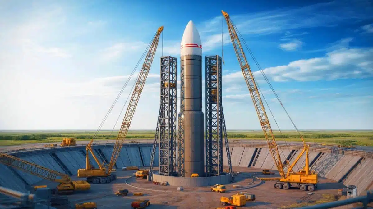 Illustration de la modernisation des silos nucléaires pour le programme Sentinel. Image réalisée par IA.
