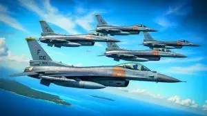 Illustration de l'achat potentiel d'avions de combat F-16 Viper par les Philippines. Image réalisée par IA.