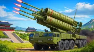 Illustration de la coopération militaire entre la Corée du Nord et la Russie avec le système de défense aérienne Pantsir-S1. Image réalisée par IA.