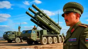Illustration of North Korea's acquisition of the Russian Pantsir-S1 air defense system. Image generated by AI.