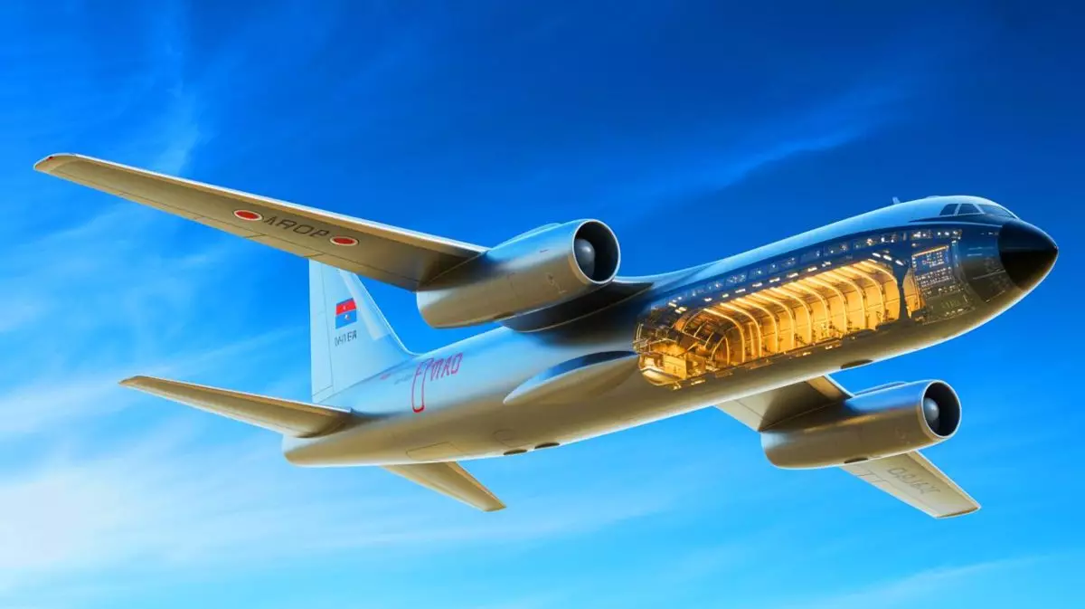 Illustration of North Korea's first airborne early warning and control aircraft, highlighting its luxurious interior and strategic capabilities. Image generated by AI.