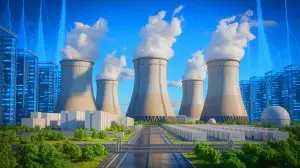 Illustration of Meta securing a 20-year nuclear energy deal for AI data centers. Image generated by AI.