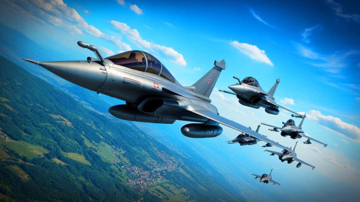 Illustration de l'acquisition des Rafale F3-R par la Croatie et son impact géopolitique. Image réalisée par IA.