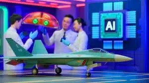 Illustration de percées scientifiques chinoises dans la technologie des radars, la vision artificielle et les puces IA. Image réalisée par IA.