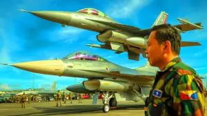 Illustration of the Philippines considering the acquisition of F-16 Viper and Gripen jets for defense modernization. Image generated by AI.