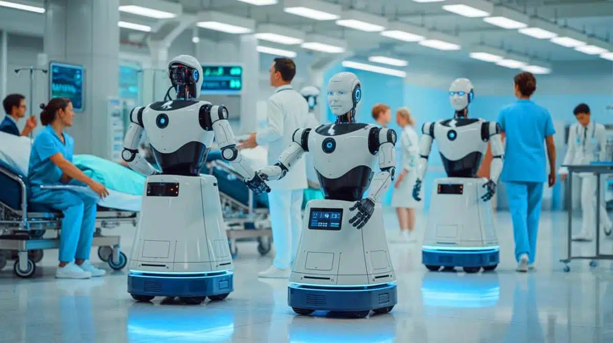 “Robot Dogs Patrol Hospital Wards”: Taiwan Deploys Humanoid Helpers in Bold Move to Revolutionize Patient Care Operations Illustration of AI-driven robots enhancing patient care at a Taiwanese hospital. Image generated by AI.