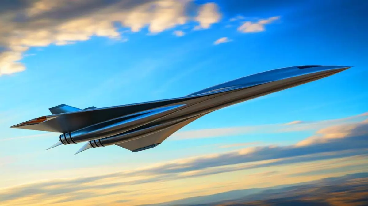 Illustration of the SR-72 hypersonic aircraft, known as the "Son of Blackbird." Image generated by AI.