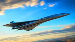 Illustration of the SR-72 hypersonic aircraft, known as the "Son of Blackbird." Image generated by AI.