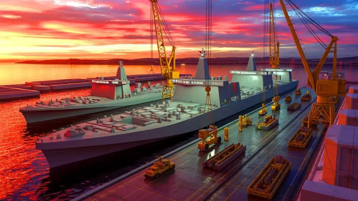Illustration of the proposed expansion and modernization of the U.S. Navy fleet. Image generated by AI.